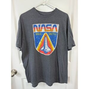 Fifth Sun NASA Space Shuttle Shirt Tee Charcoal Grey Mens XL Retro Space Rocket
